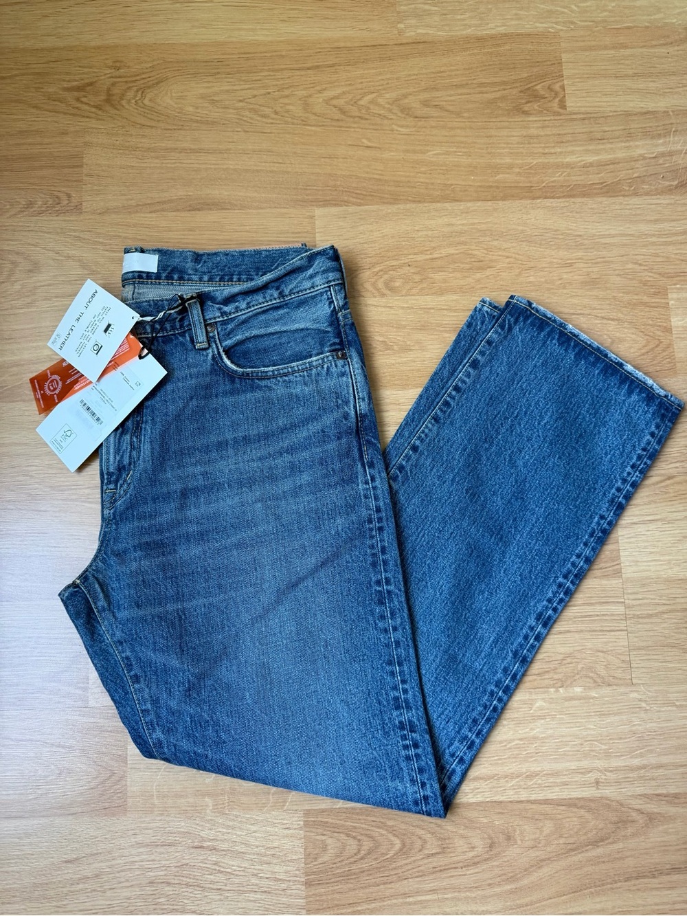 Men’s Moussy Maxwell Vintage Dress Straight Blue light wash Japan Denim 34x32